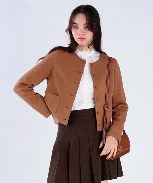 To b. by agnes ジャケット ノーカラージャケット 「Outlet」ノー