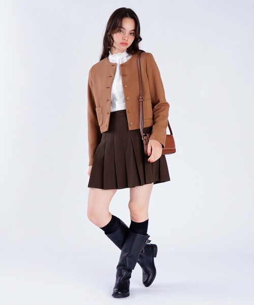 To b. by agnes ジャケット ノーカラージャケット 「Outlet」ノー