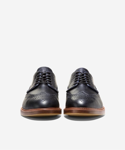 【SION】COLEHAANウィングチップ ブラックネイビーコンビ COLE HAAN（コールハーン） ビジネスシューズ ジャドソン グランド