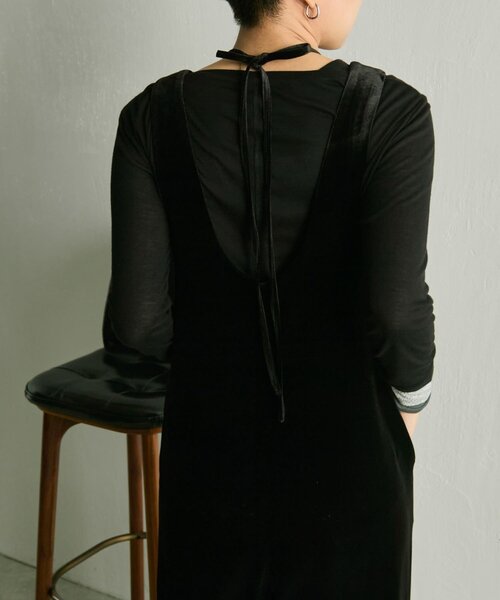 ear PAPILLONNER（イア パピヨネ） ベロアサロペット「SUM1 STYLE