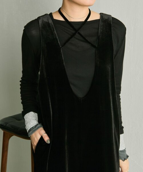 ear PAPILLONNER ベロアサロペット「SUM1 STYLE」 レディース