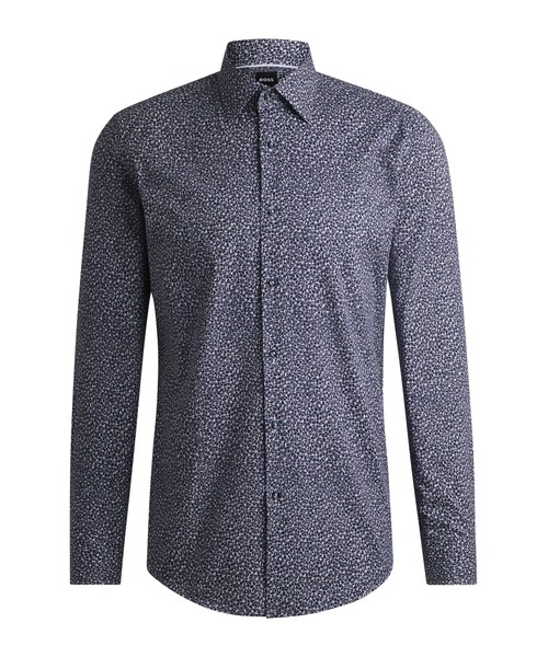 BOSS（HUGO BOSS） シャツ スリムフィットシャツ プリント ストレッチ