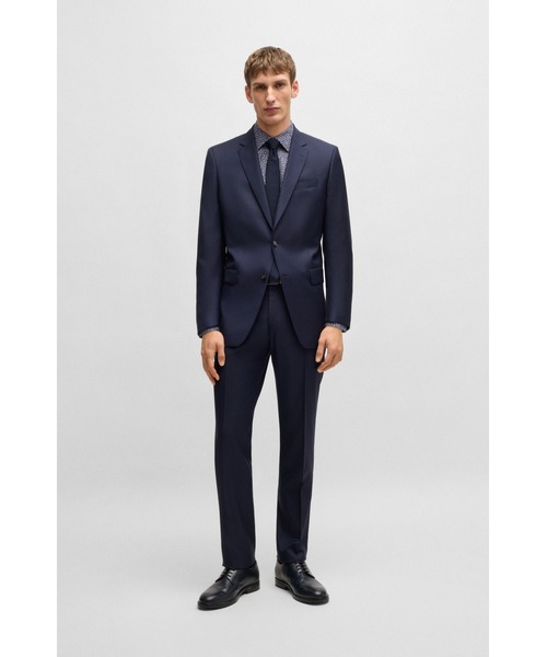 BOSS（HUGO BOSS） シャツ スリムフィットシャツ プリント ストレッチ