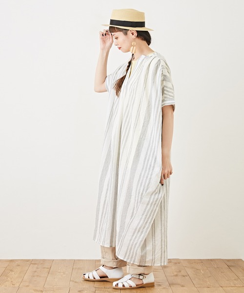 「CUBE SUGAR」 半袖ワンピース M ホワイト レディース_画像3