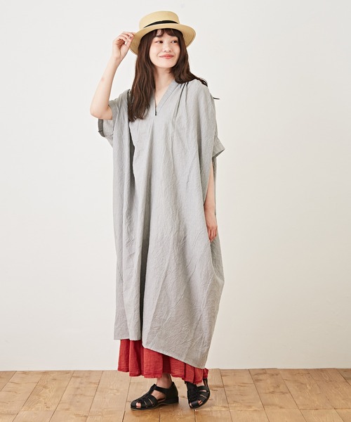 「CUBE SUGAR」 半袖ワンピース M ホワイト レディース_画像5