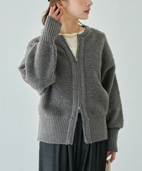 LAVEANGE（ラビアンジェ） カーディガン 「洗える」ループニット