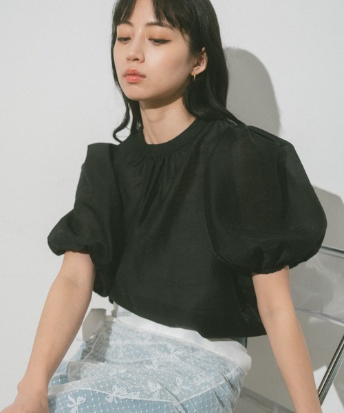 「VANNIE U」 半袖ブラウス FREE ピンク レディース_画像4