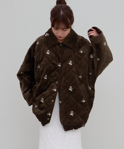 Discoat（ディスコート） ブルゾン アウター 「umm.」ベロア刺繍