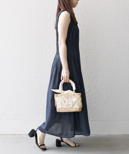 SHIPS any 「SHIPS any」 ノースリーブワンピース ONE SIZE オレンジ