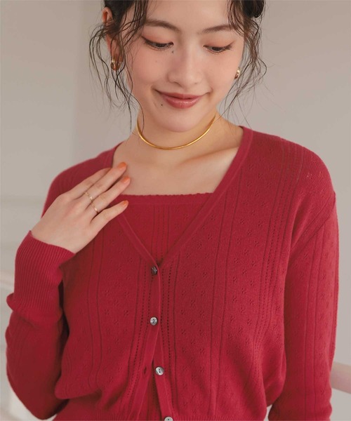 cristaseya ニットカーディガン titivate（ティティベイト） カーディガン 「26SS新作/2026 SPRING