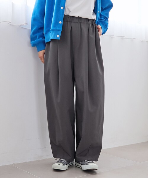 coen（コーエン） スラックス パンツ ウールライク裏起毛イージー