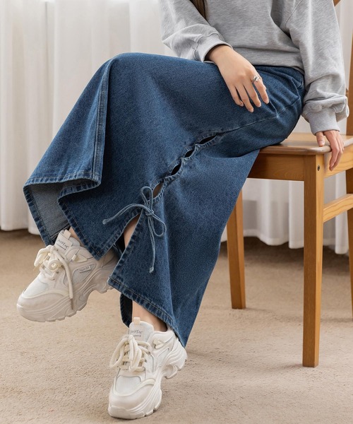 DAY CLOSET デニムスカート サイドリボン×マーメイドラインに熱視線