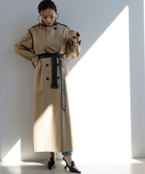 anuans（アニュアンス） トレンチコート MEDIUM ホワイト レディース