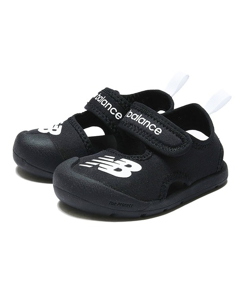 「New Balance」 「KIDS」フラットサンダル 18cm ブラック キッズ_画像6