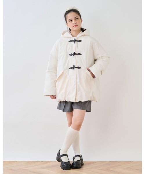 ポンポネットジュニア Lサイズ アイボリー ダッフルコート pom ponette junior（ポンポネット ジュニア） ブルゾン アウター 「は