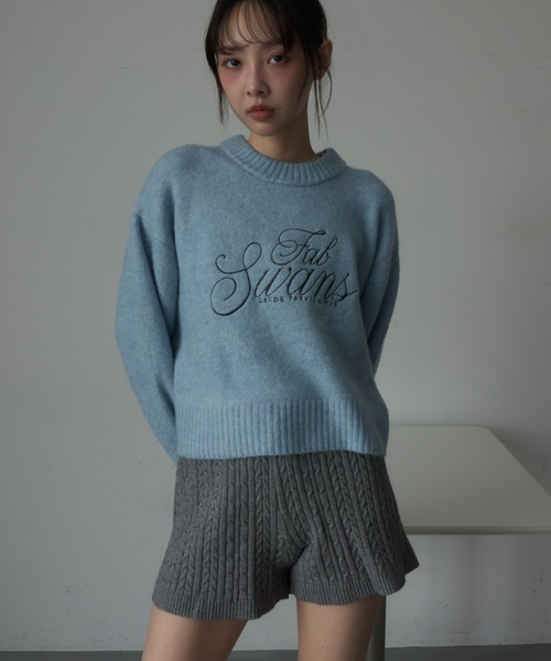 Nadana パンツ ケーブルニットショートパンツ レディース : ZOZOTOWN