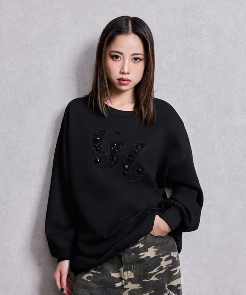 gyda ビジュープルオーバー GYDA（ジェイダ） トレーナー スウェット 「WEB限定カラーあり」GY