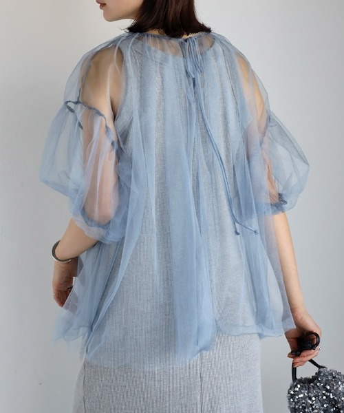 「r.」 7分袖カットソー FREE アイボリー レディース_画像4