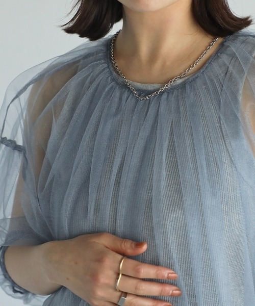 「r.」 7分袖カットソー FREE アイボリー レディース_画像8