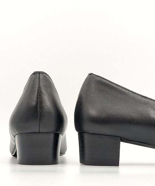 HIPS パンプス　ブラック HIPS（ヒップス） パンプス 「本革」甲深スリッポンパンプス
