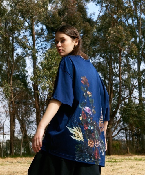 「rehacer」 7分袖Tシャツ MEDIUM ネイビー メンズ_画像2