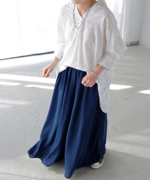 「HUG.U」 イージーパンツ - オリーブ レディース_画像3