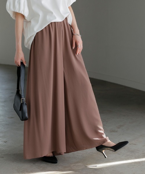 「HUG.U」 イージーパンツ - オリーブ レディース_画像8