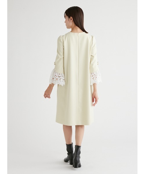 「CELFORD」 長袖ワンピース 38 イエロー レディース_画像6