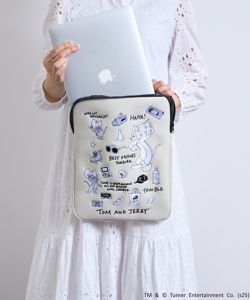 タブレットケース FLAPPER フラッパー:トムとジェリー モノクロPC