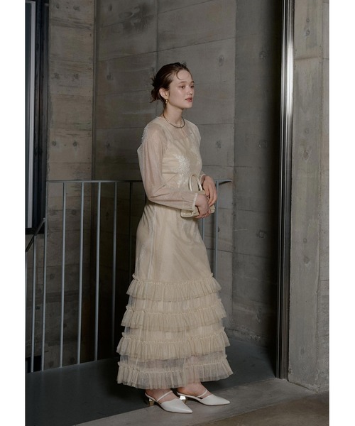 LE'RURE ドレス Lace motif frill line dress : ZOZOTOWN Yahoo!店