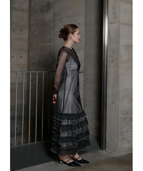 LE'RURE ドレス Lace motif frill line dress : ZOZOTOWN Yahoo!店
