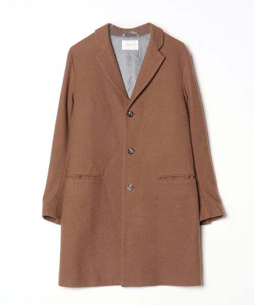 URBAN RESEARCH DOORS ミドル丈コート ブラウン M URBAN RESEARCH DOORS（アーバンリサーチドアーズ） チェスターコート