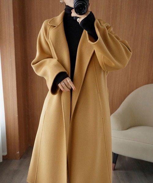 「SallyLunn」 トレンチコート LARGE グレー レディース_画像3