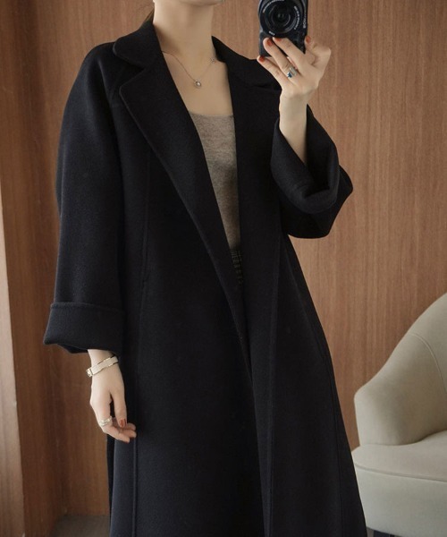 「SallyLunn」 トレンチコート LARGE グレー レディース_画像4