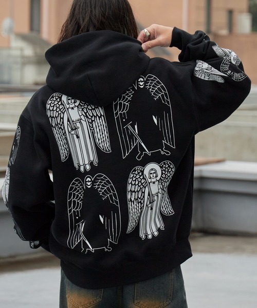 PLEASURES（プレジャーズ） パーカー ANGEL DEMON HOODIE