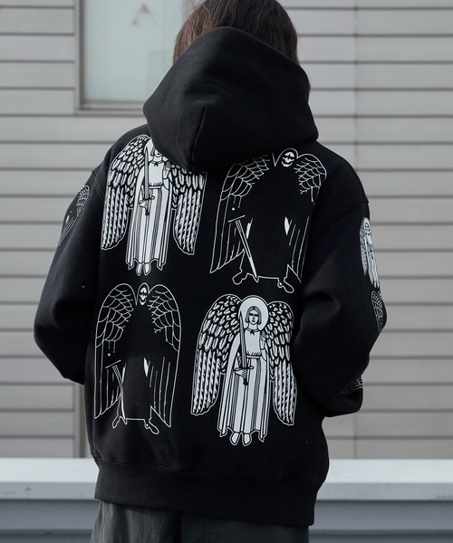 PLEASURES（プレジャーズ） パーカー ANGEL DEMON HOODIE