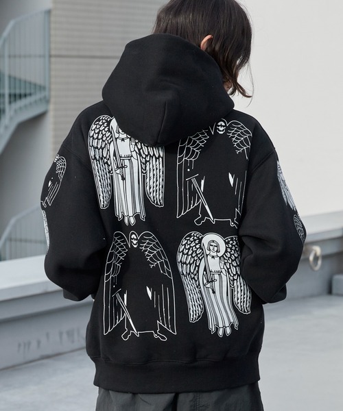PLEASURES（プレジャーズ） パーカー ANGEL DEMON HOODIE