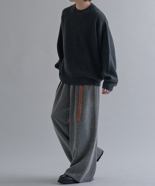 「epnok」 長袖ニット MEDIUM グレイッシュベージュ メンズ_画像3