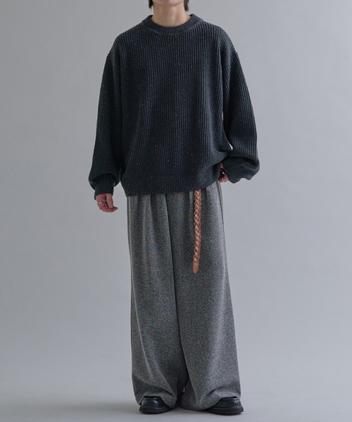 「epnok」 長袖ニット MEDIUM グレイッシュベージュ メンズ_画像5