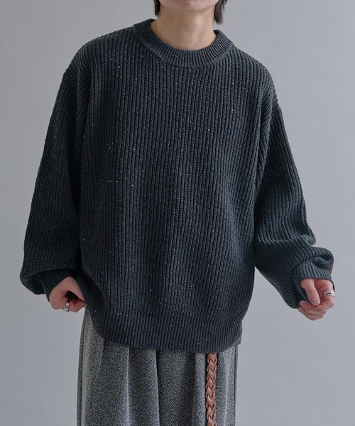 「epnok」 長袖ニット MEDIUM グレイッシュベージュ メンズ_画像6