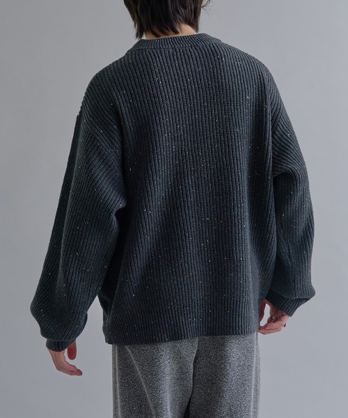 「epnok」 長袖ニット MEDIUM グレイッシュベージュ メンズ_画像8