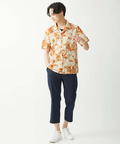 「MK MICHEL KLEIN HOMME 」 半袖シャツ 48 オレンジ メンズ_画像3