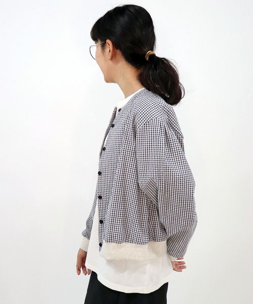 「haupia」 長袖ブラウス MEDIUM ブラック レディース_画像6