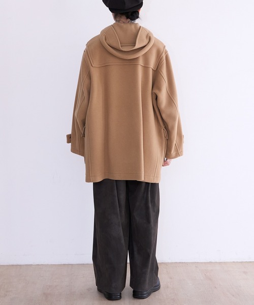 美品 モンゴメリー ダッフルコート カシミヤ混 チベット サイズL相当 ブラウン MONTGOMERY（モンゴメリー） ダッフルコート コート MONTGOMERY Alton