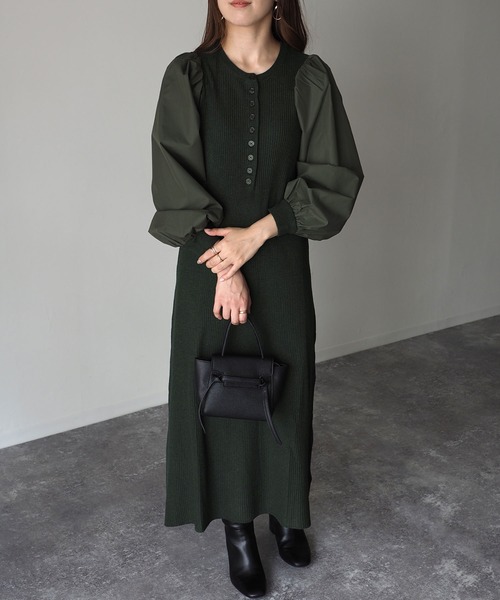 「Riberry」 ニットワンピース MEDIUM ブラック レディース_画像5