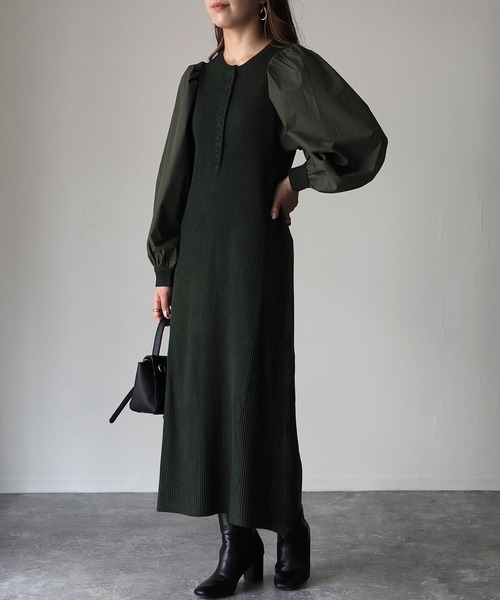 「Riberry」 ニットワンピース MEDIUM ブラック レディース_画像6