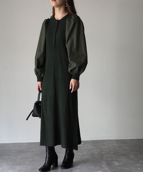 「Riberry」 ニットワンピース MEDIUM ブラック レディース_画像7