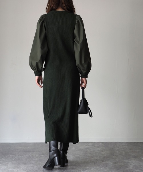 「Riberry」 ニットワンピース MEDIUM ブラック レディース_画像8