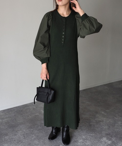 「Riberry」 ニットワンピース MEDIUM ブラック レディース_画像9