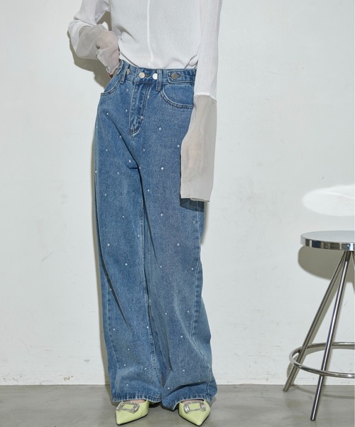 「THE YOn」 デニムパンツ S ブラック レディース_画像7